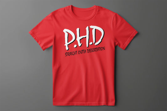 Straight Outta Dissertation Tee (Red)